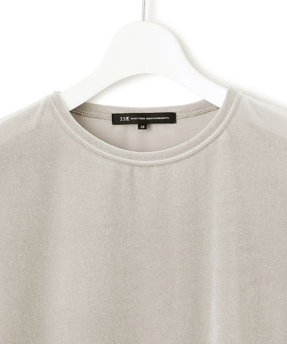 23区 S 【洗える】シアーベロア リラックス Tシャツ 