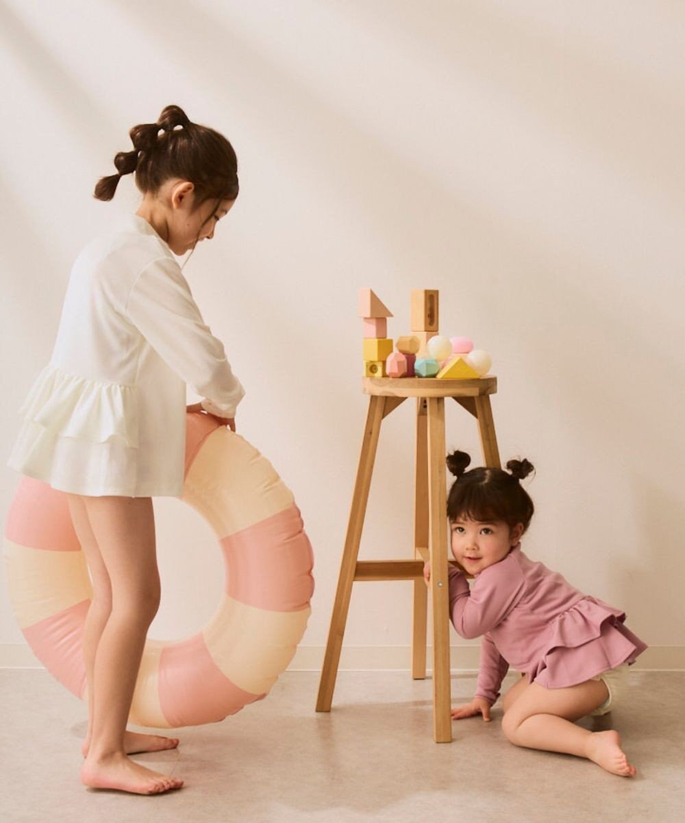 OP／FILA 【Ocean Pacific】フリル切り替えラッシュガード パーカー 