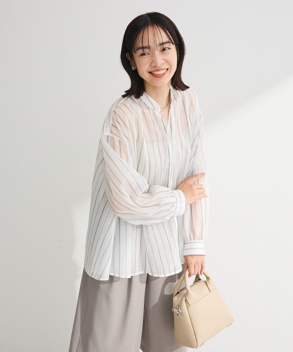 Green Parks フレアラインスキッパーブラウス 