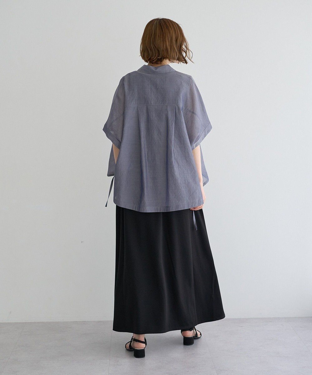 YECCA VECCA サイドスリットドロストシャツ 