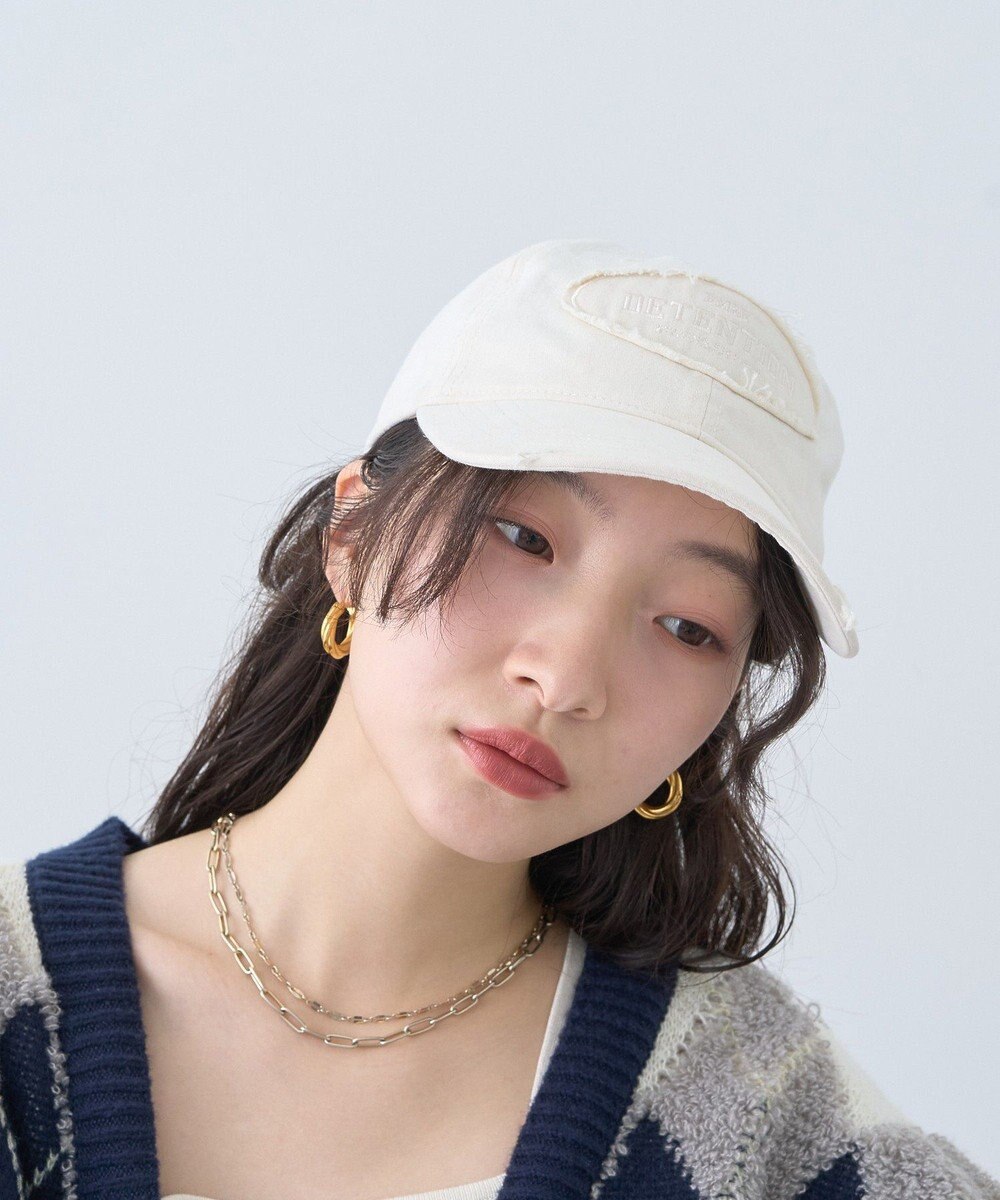 earth music&ecology ダメージロゴキャップ 