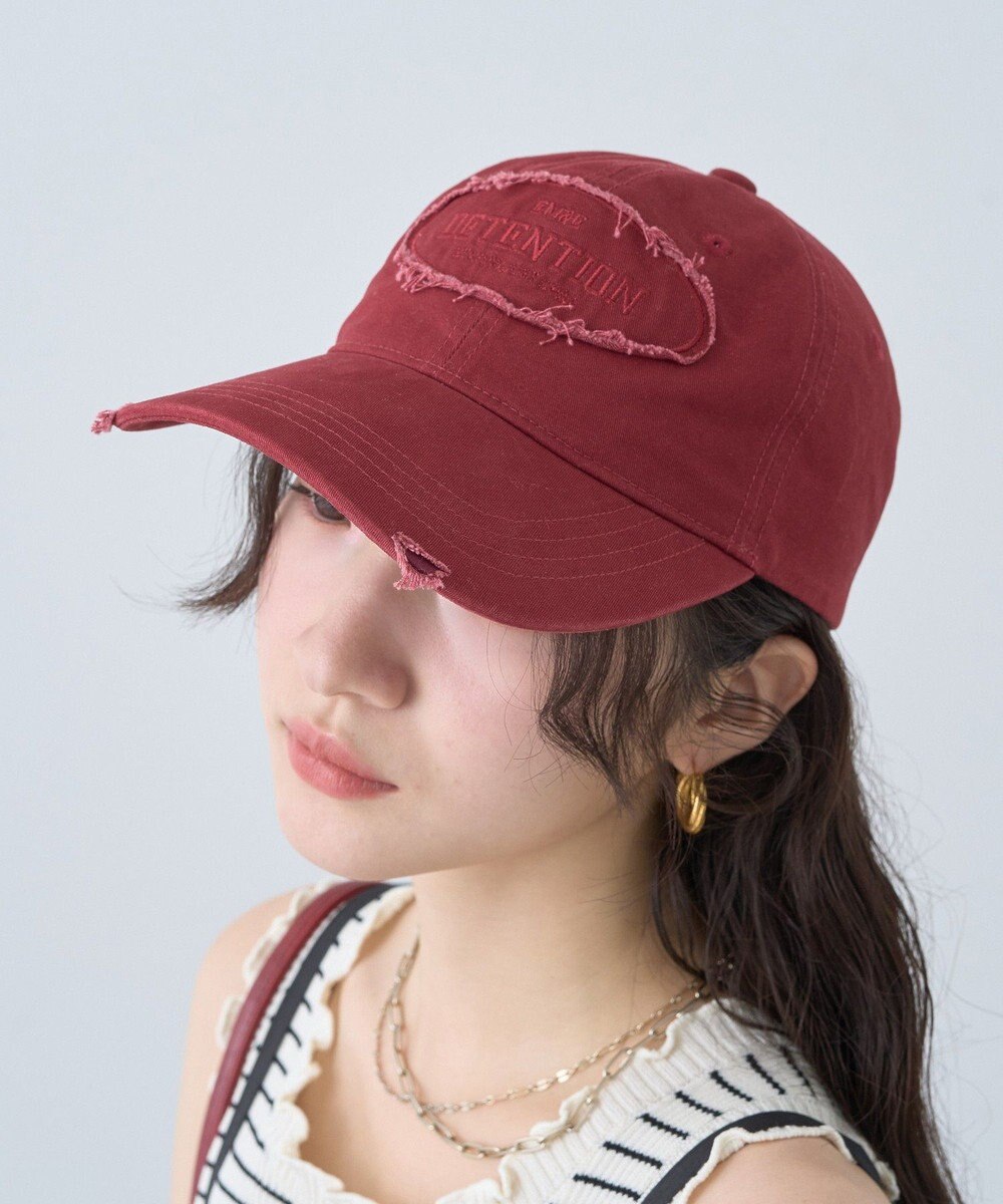 earth music&ecology ダメージロゴキャップ 