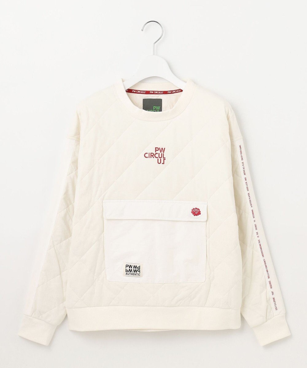 PW CIRCULUS 【裏地付き/防寒】【WOMEN】キルティングスエットプルオーバー 