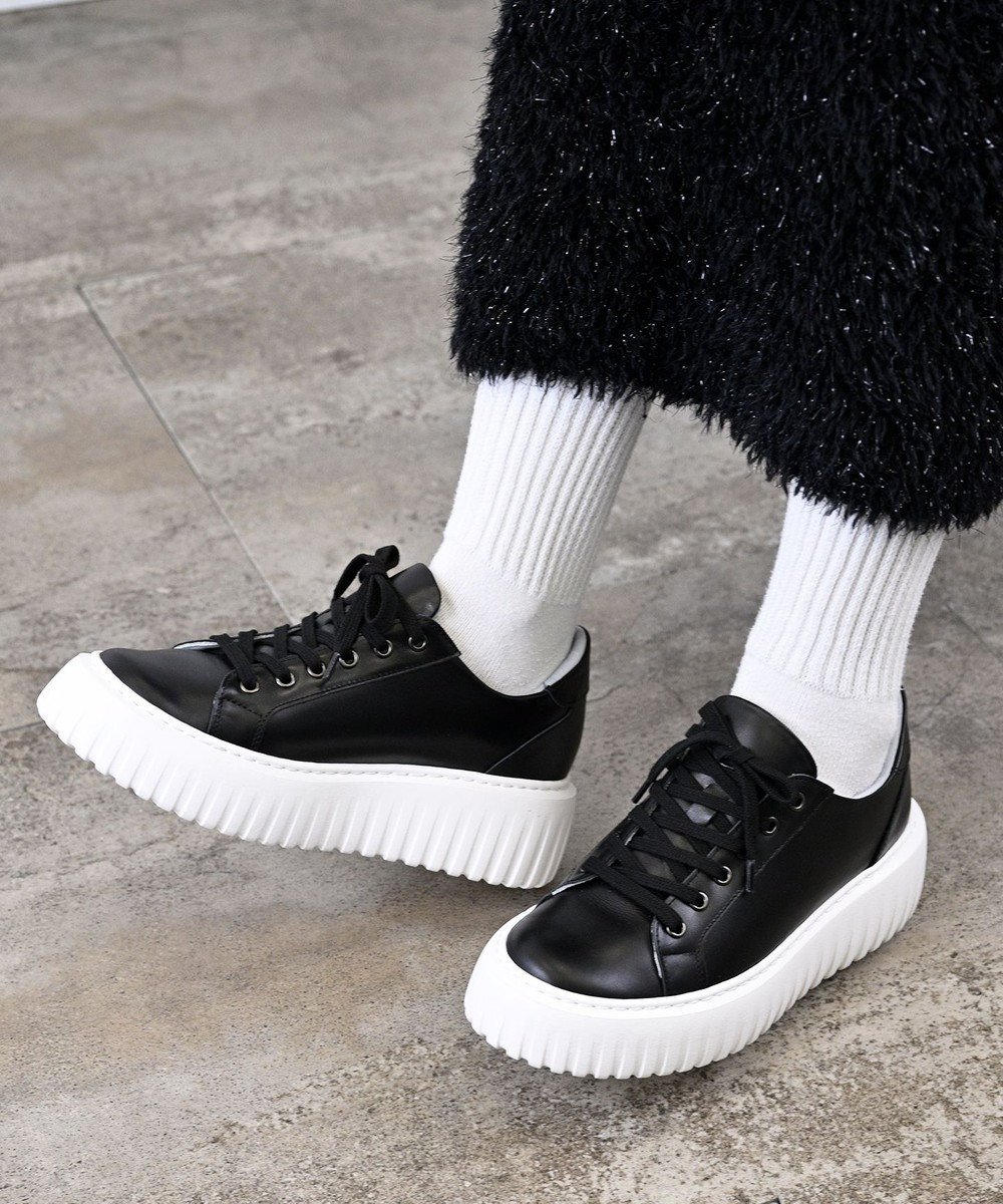 Pointer 日本製 レースアップ厚底スニーカー 