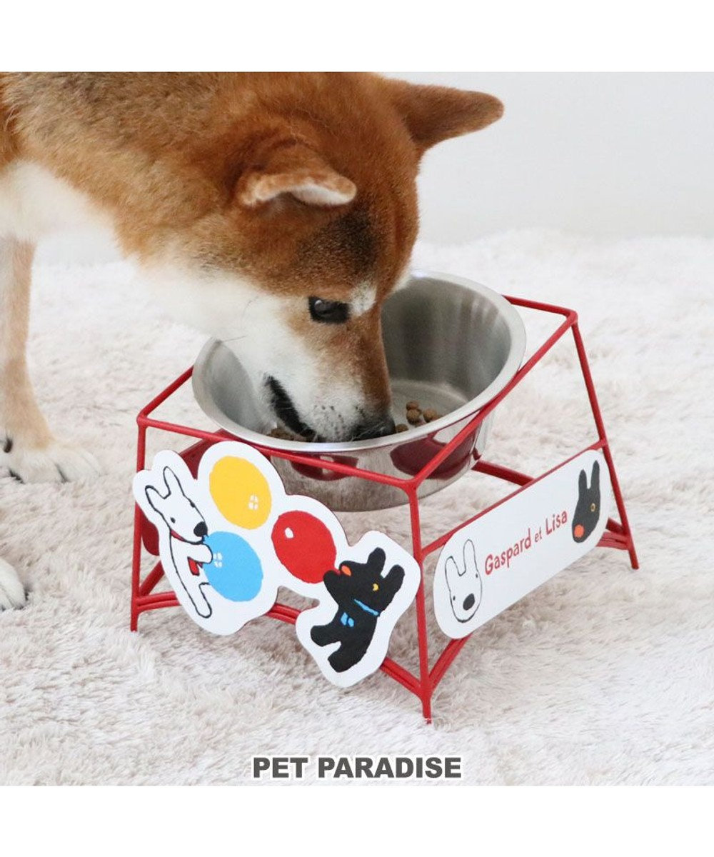 PET PARADISE リサとガスパール ワイヤーえさ皿 《風船柄》  大1個 