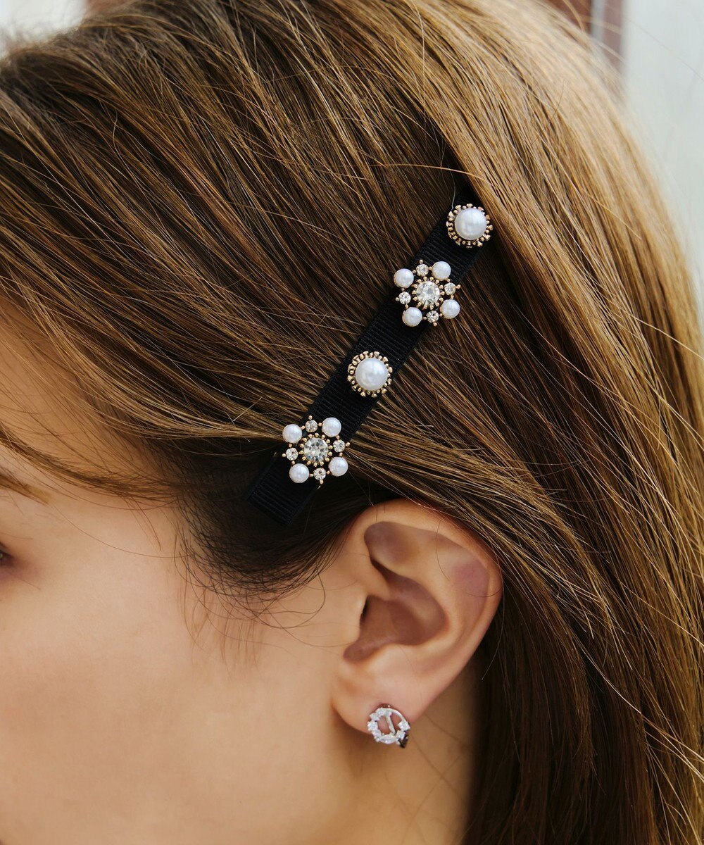 Tiaclasse ビジューグログランヘアクリップ 