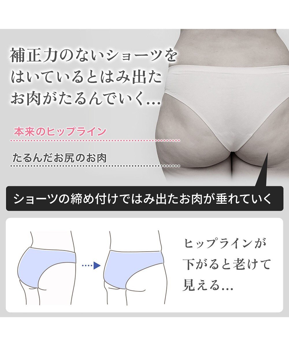BRADELIS New York 【BRADELIS NewYork peace】おしりPラインヒップラップショーツ25 綿混で快適 程よい補正力でヒップアップ ふかめ お腹スッキリ 