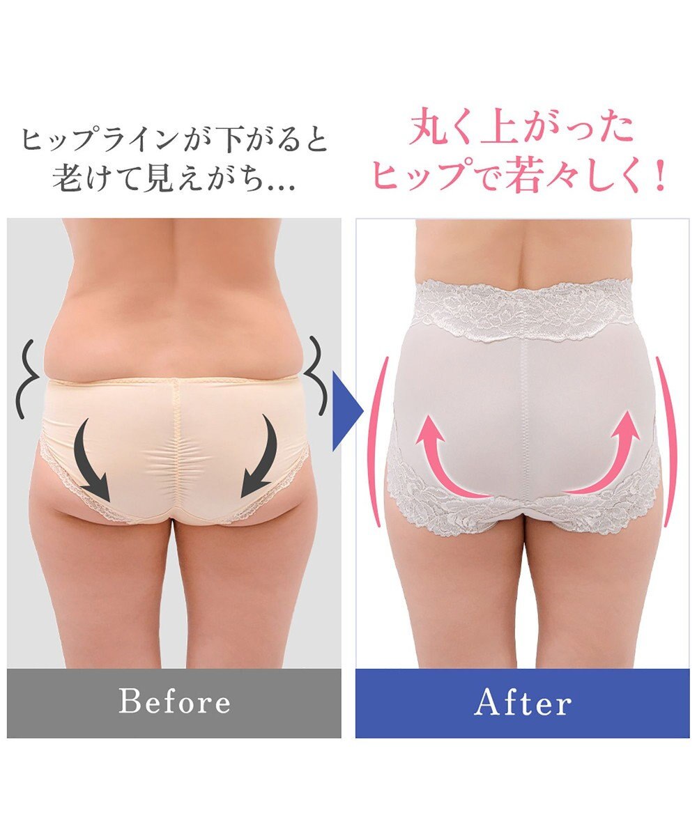 BRADELIS New York 【BRADELIS NewYork peace】おしりPラインヒップラップショーツ25 綿混で快適 程よい補正力でヒップアップ ふかめ お腹スッキリ 
