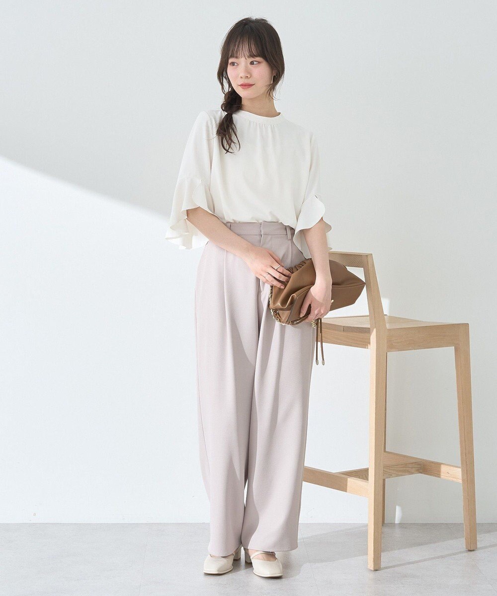 earth music&ecology タックストレートパンツ 