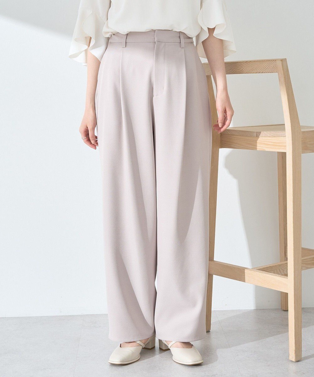 earth music&ecology タックストレートパンツ 