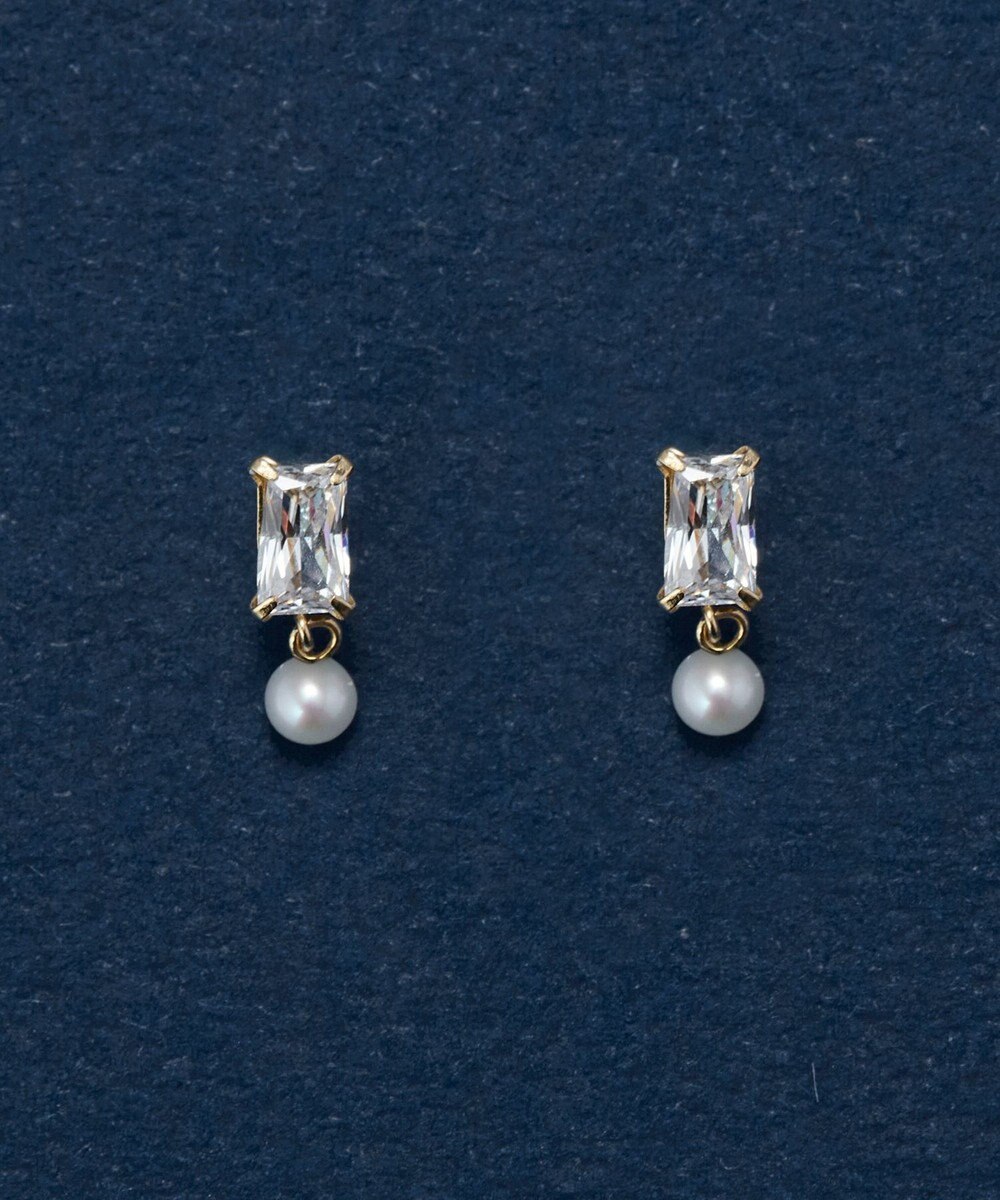 Phoebe 【K10】リフレクトビジューパールピアス 