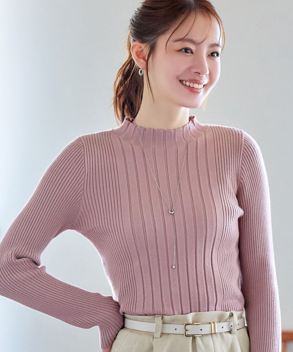 Tiaclasse 【新色追加・洗える】ランダムリブニットプルオーバー 