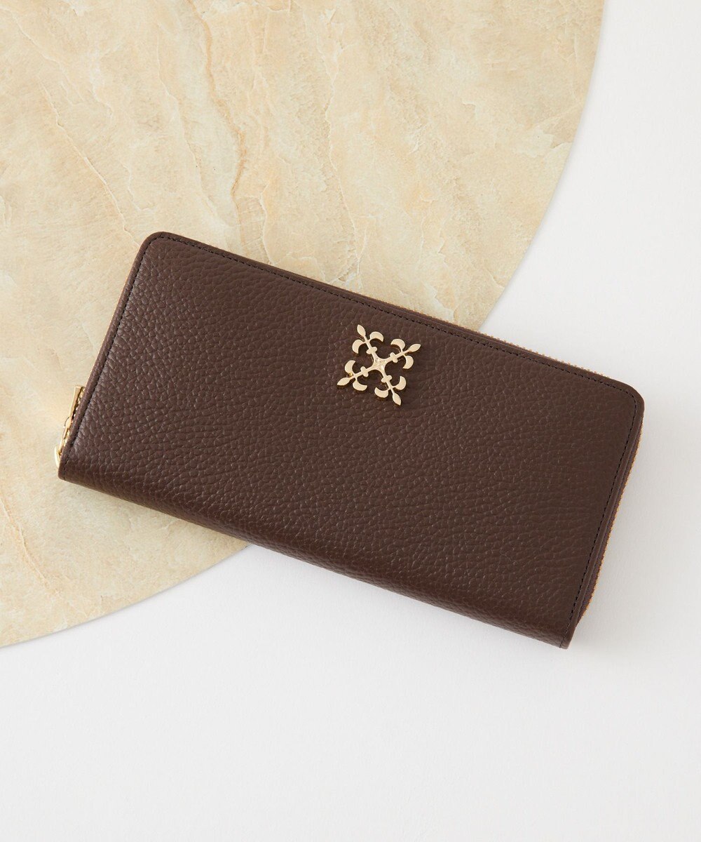 russet モノグラムプレートラウンドジップウォレット(SO-372) 