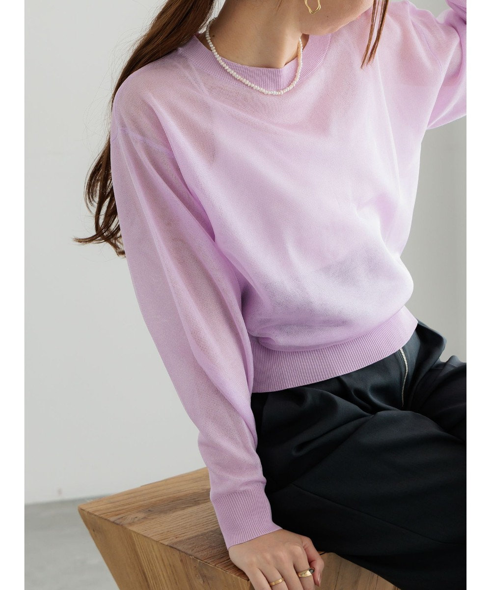 Te chichi シアーレイヤーニット 