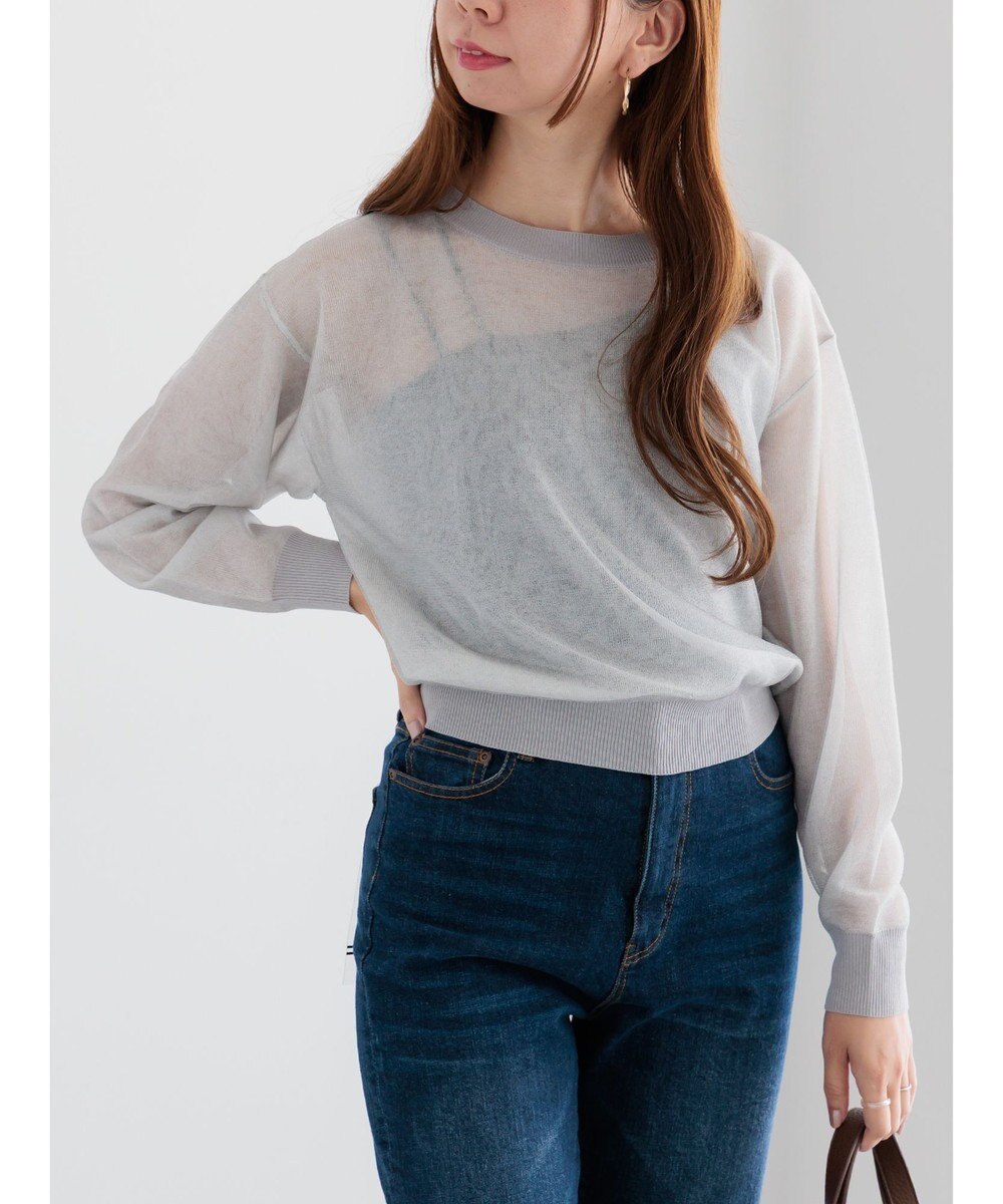 Te chichi シアーレイヤーニット 