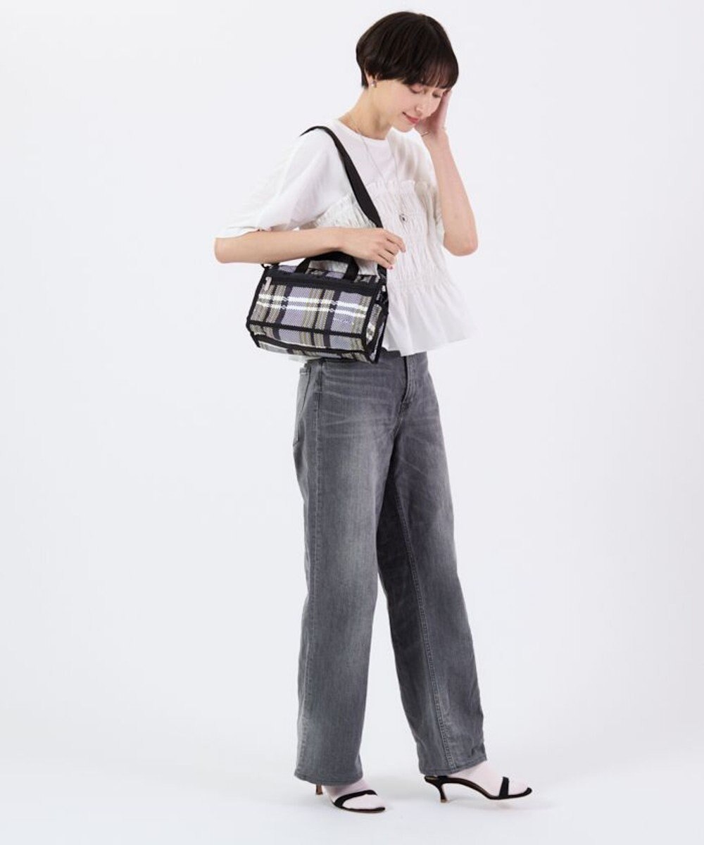 LeSportsac MINI DUFFEL CROSSBODY/ピクセルスクランブルチェック 