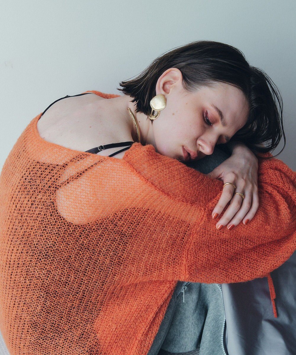 YECCA VECCA メタルプレートスイングピアス 