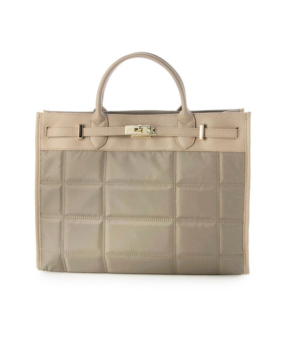 UNBILLION 【テレビ ドラマ着用アイテム】ペルケ perche / ナイロンキルト×クロコ型押し牛革A42wayトートバッグ 