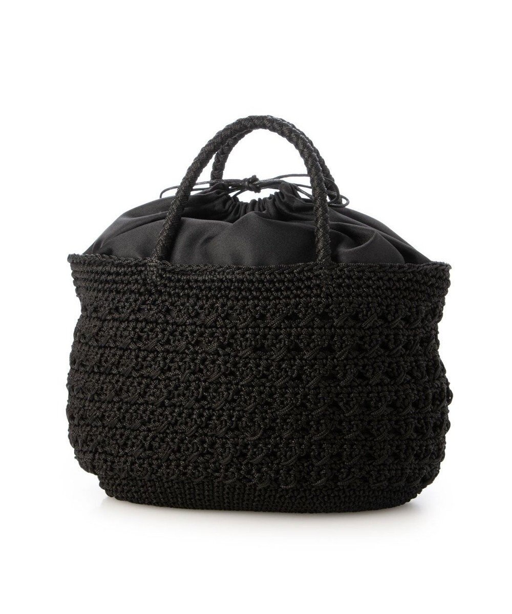 UNBILLION カシュカシュ cachecache / 下がりグログラン柄編みトート カゴバッグ 