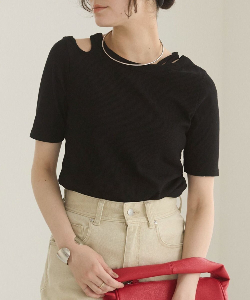 WEGO 【ANGIE VINTAGE】アシンメトリーカットアウトトップス 