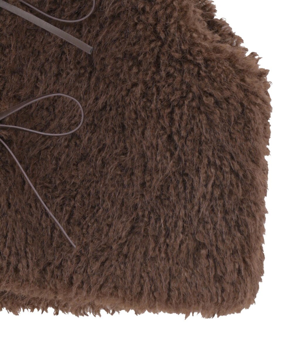 earth music&ecology フェイクファーショートジレ 