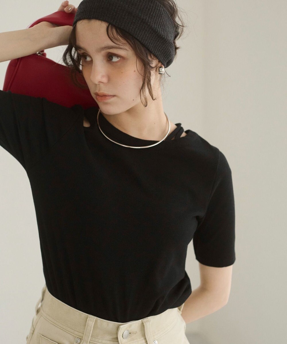 WEGO 【ANGIE VINTAGE】アシンメトリーカットアウトトップス 