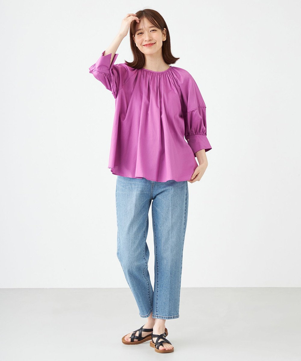 SHARE PARK LADIES センタープレスストレートデニム 