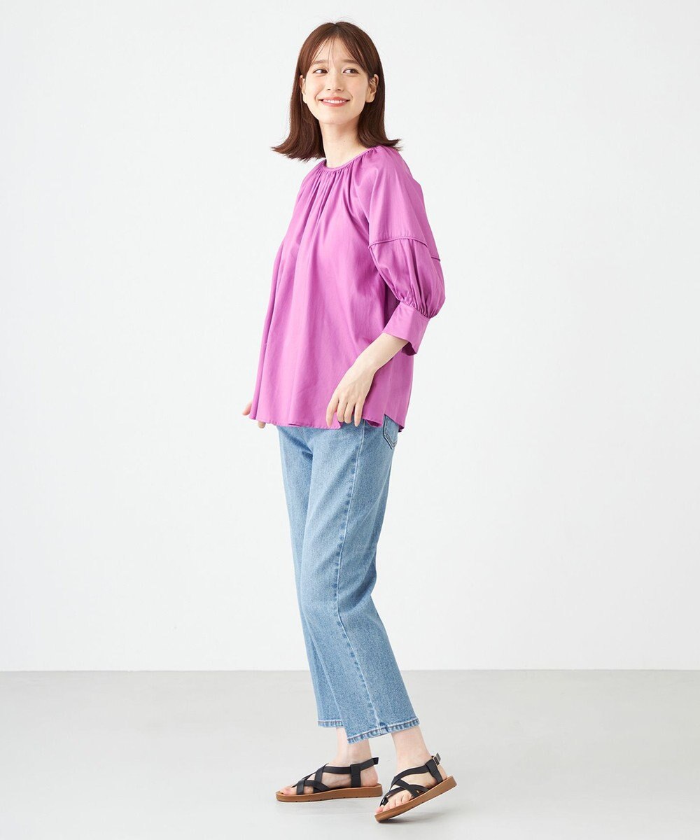 SHARE PARK LADIES センタープレスストレートデニム 