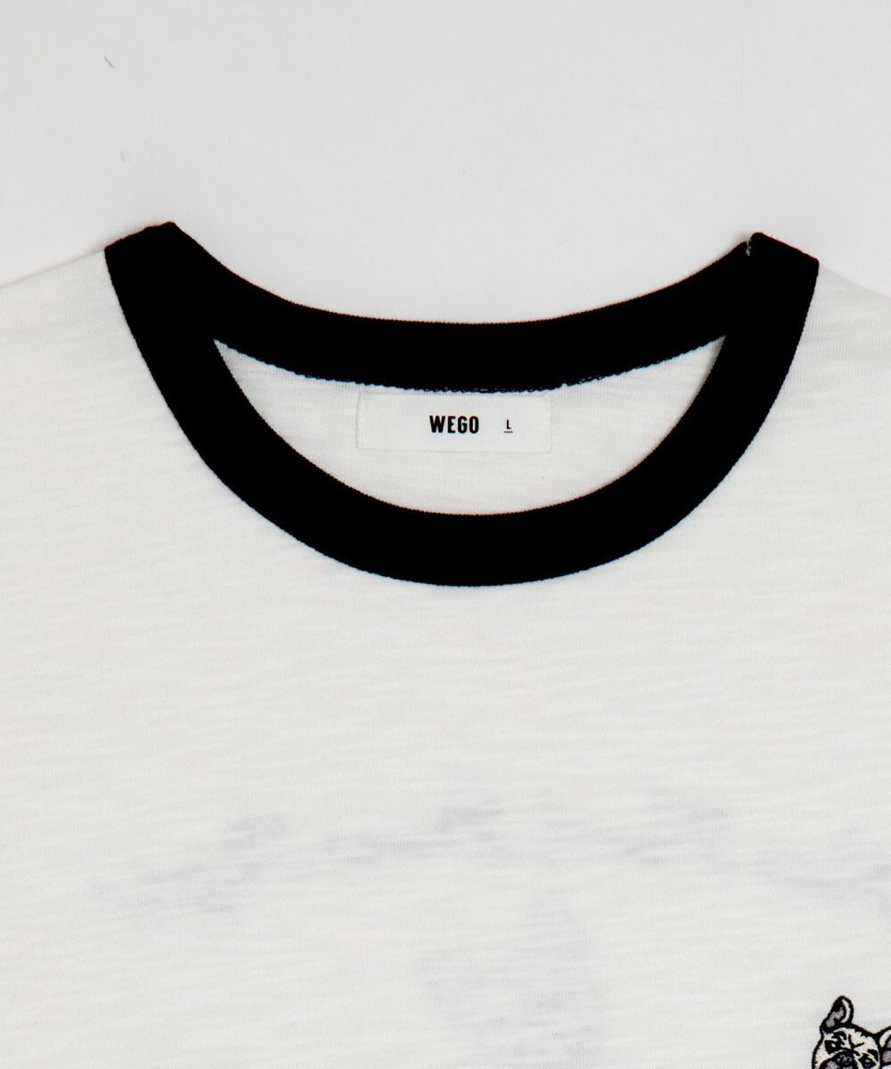 WEGO ワンポイント刺繍リンガーT（SS） 