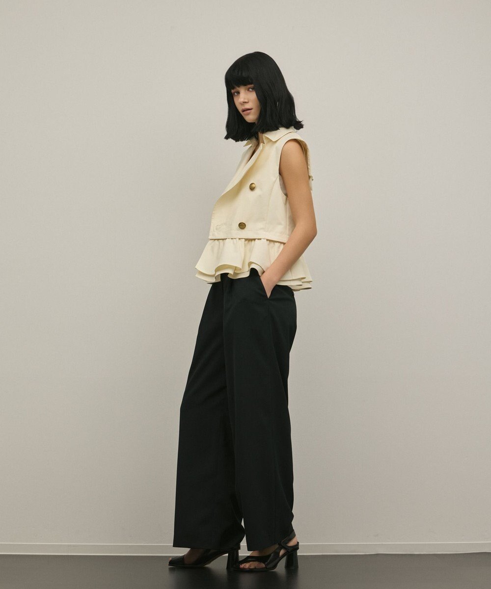 GRACE CONTINENTAL ペプラムトレンチベスト 