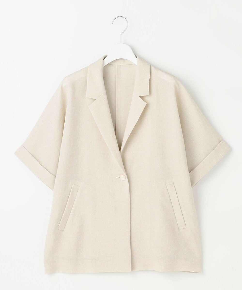 自由区 L 【人気素材・NEWアイテム】ラスティックメッシュハーフスリーブ ジャケット 