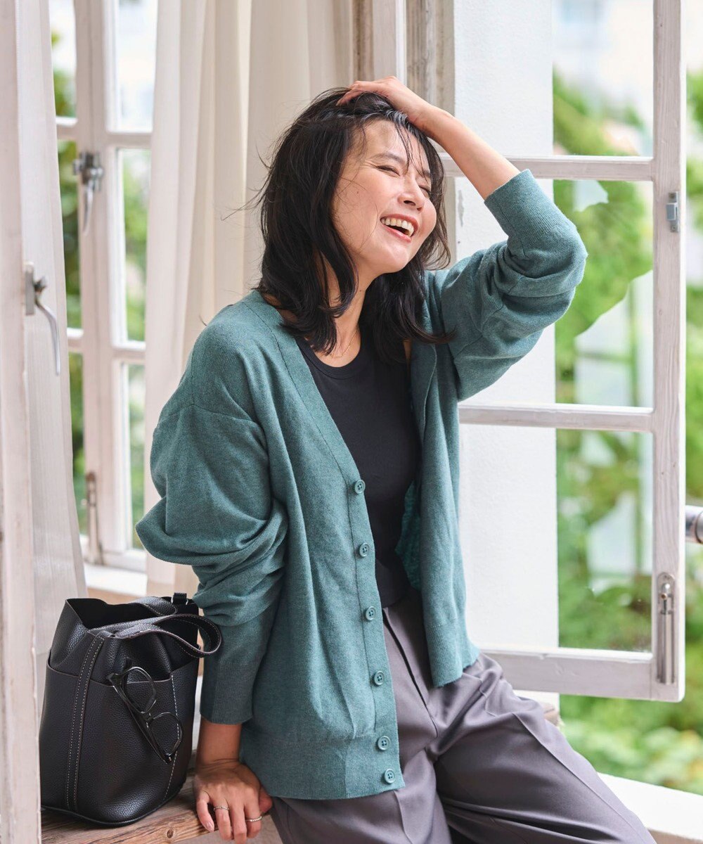 WEGO 【WEB限定/2025年秋冬新作//洗濯可/MLサイズ展開/ユニセックス着用ITEM】ドロップショルダーカーディガン 