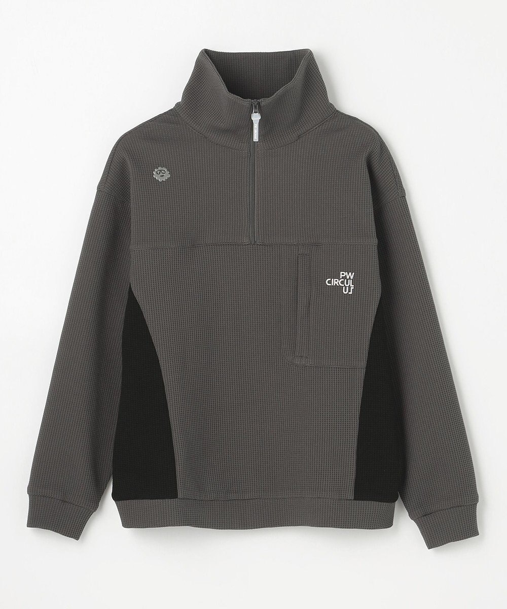 PW CIRCULUS 今が旬トップス！【ドライな肌触り / UV遮蔽率98.9% UVカット / ストレッチ】【WOMEN】ワッフルハーフジップ  ゴルフウェア レディース 