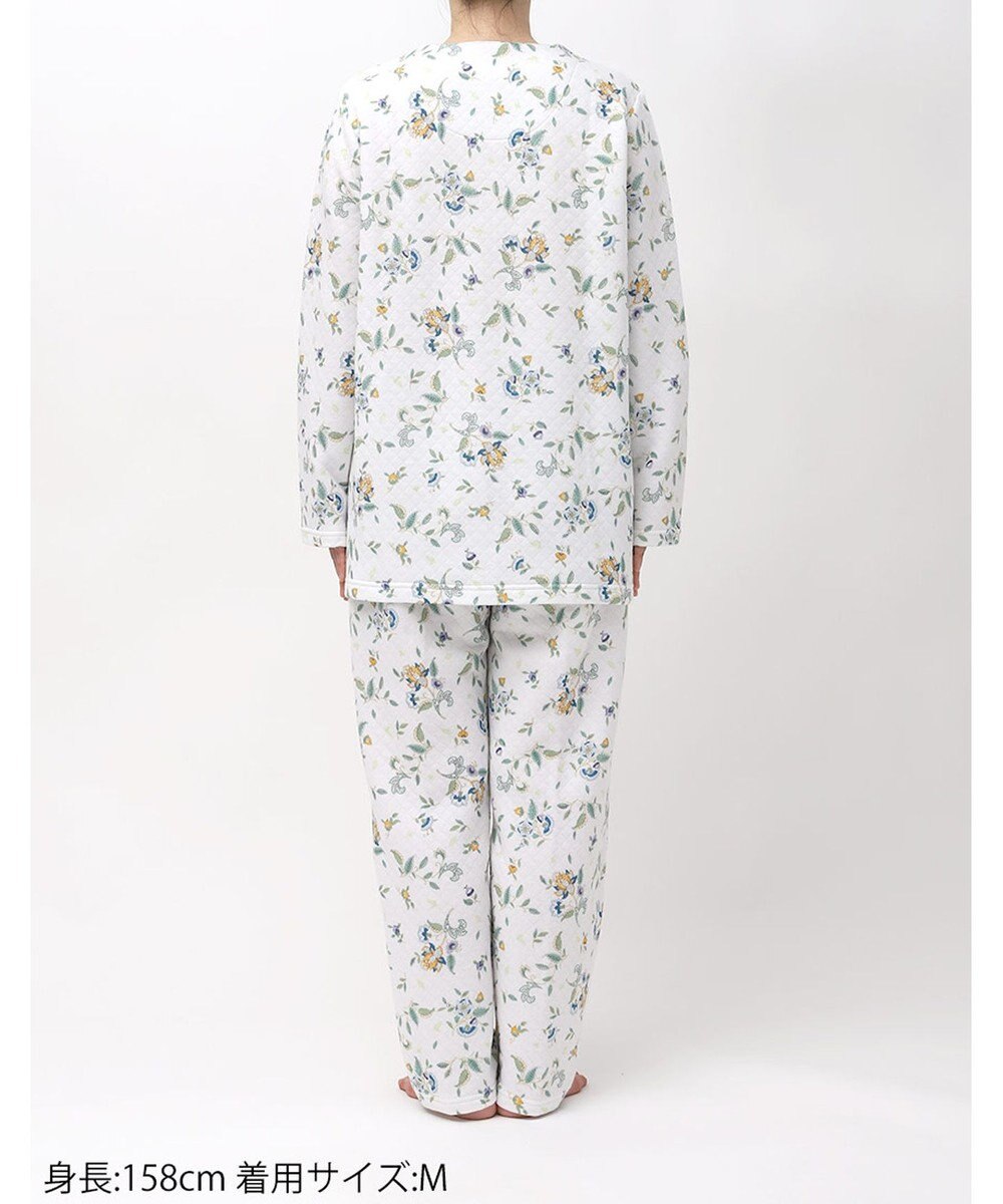 WACOAL ワコール_リラックス＆スリープ パジャマ キルトニット素材(本体) あったか 長袖 長ズボン ミントン レディース NDW458 /ワコール 