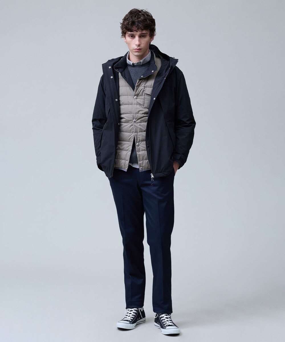 J.PRESS MEN 温かさと軽さの快適素材【ストレッチ / イージーケア】【FLEX YARN】片畔クルーネック ニット 