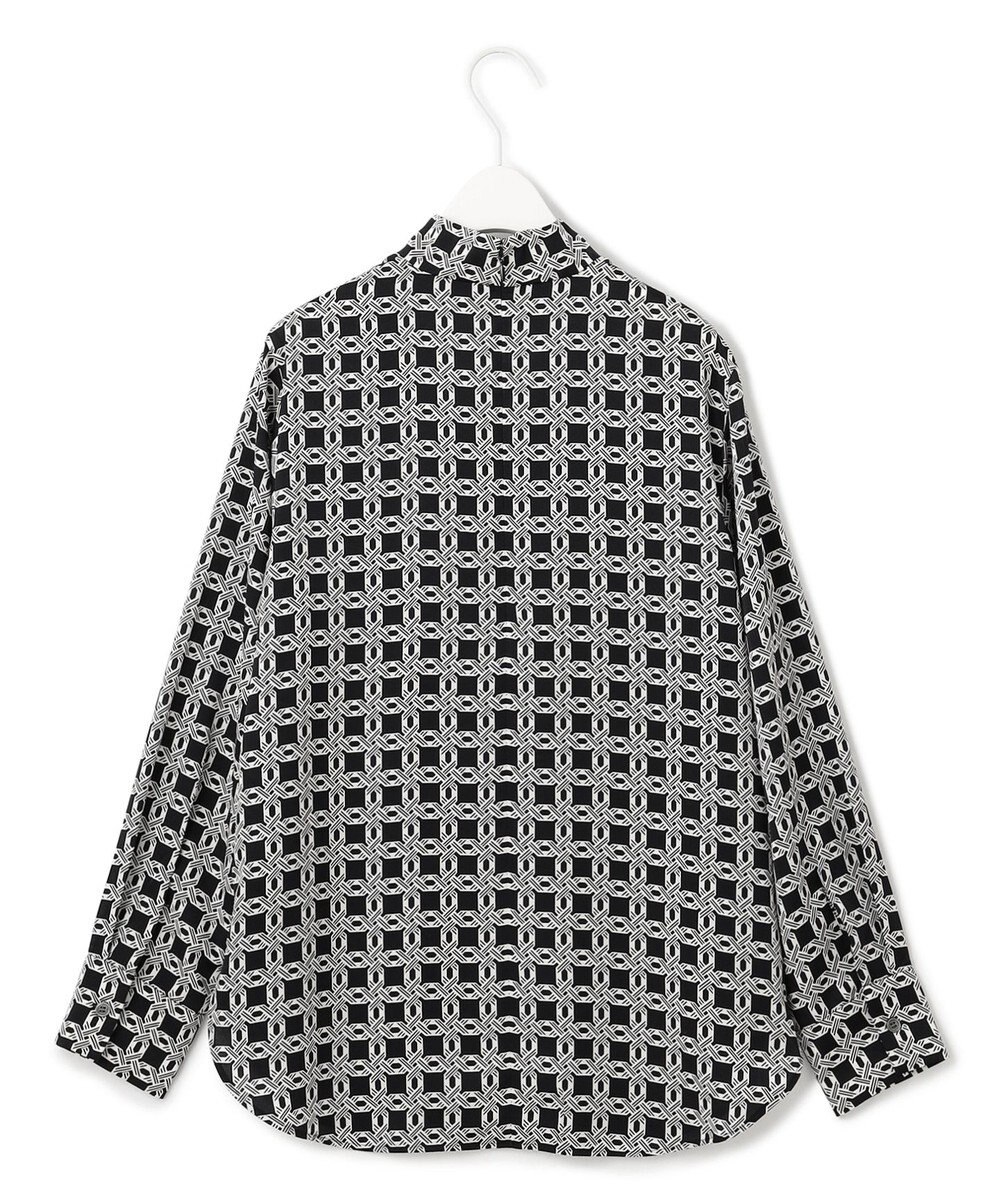 ICB 【洗える】レトロウォールペーパープリント ブラウス 