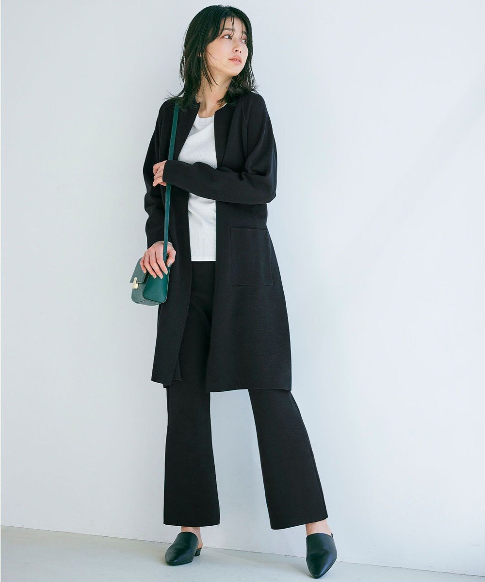 自由区 【XSサイズ～/洗える/セット着用可】ドライコットンハイゲージ ニットライトアウター 