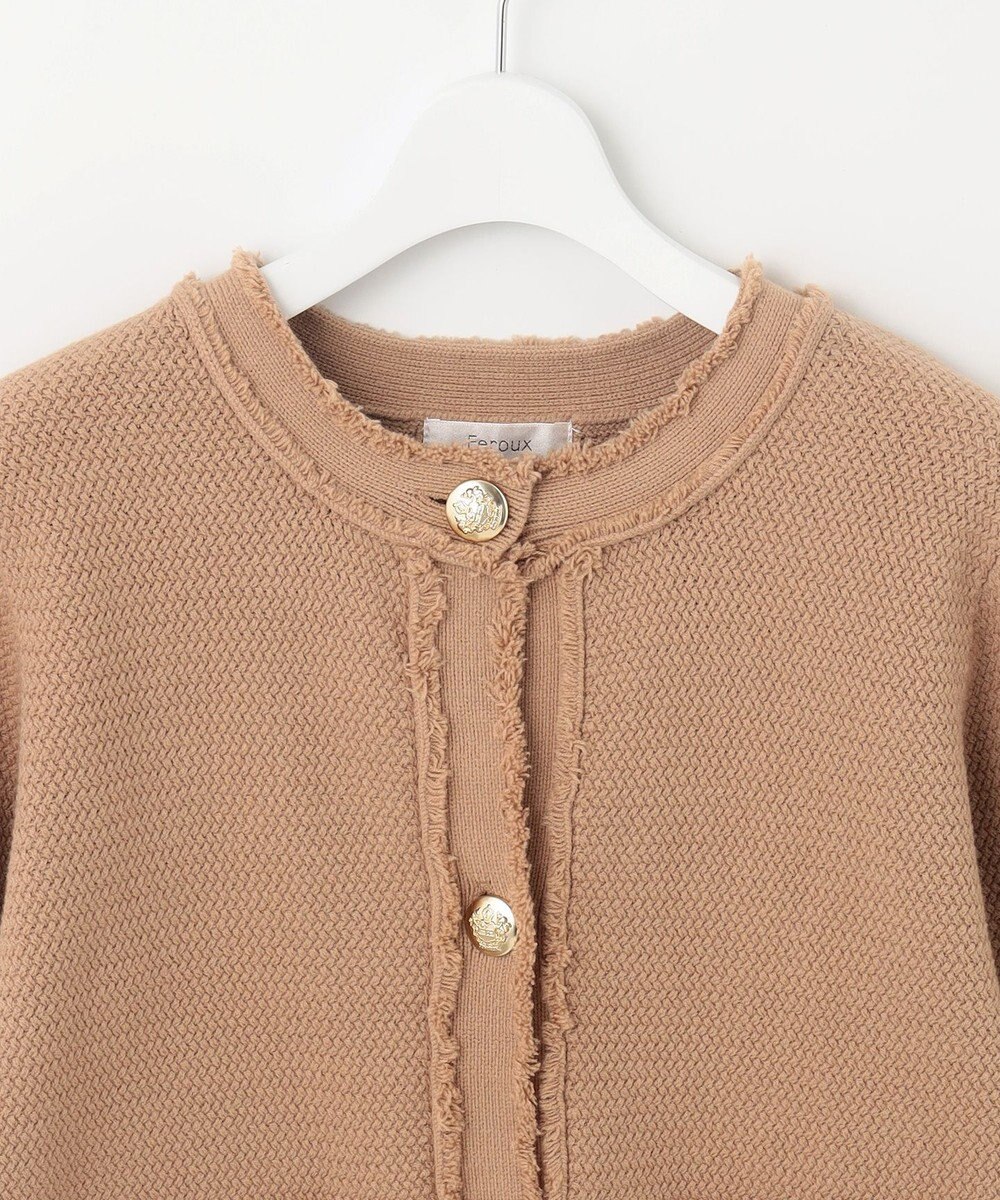 Feroux 【ONWARD CROSSET MAG掲載】ツイードライクニット ジャケット 