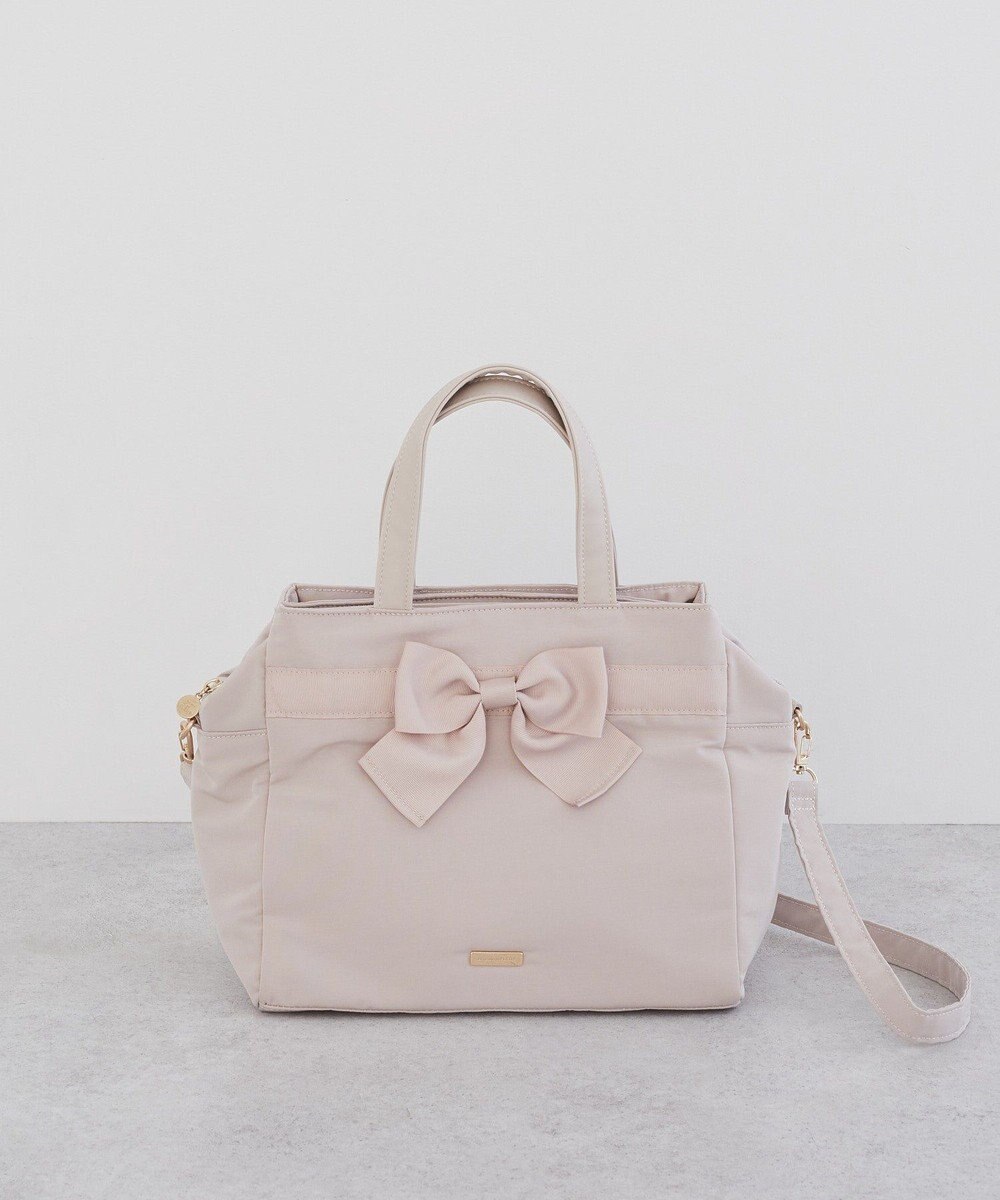 Maison de FLEUR グログランリボン3ルーム2Wayトートバッグ 