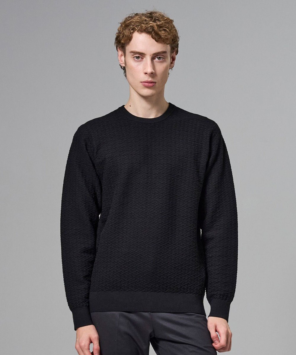 JOSEPH HOMME 新柄【イージーケア】 ヴィスコースリンクス　クルーネックニット 