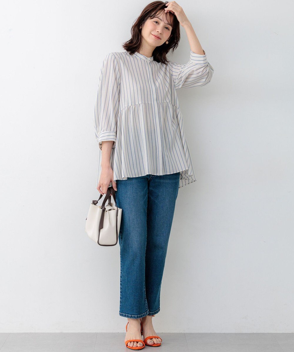 組曲 ニューリヨセルシャーティングペプラム ブラウス 