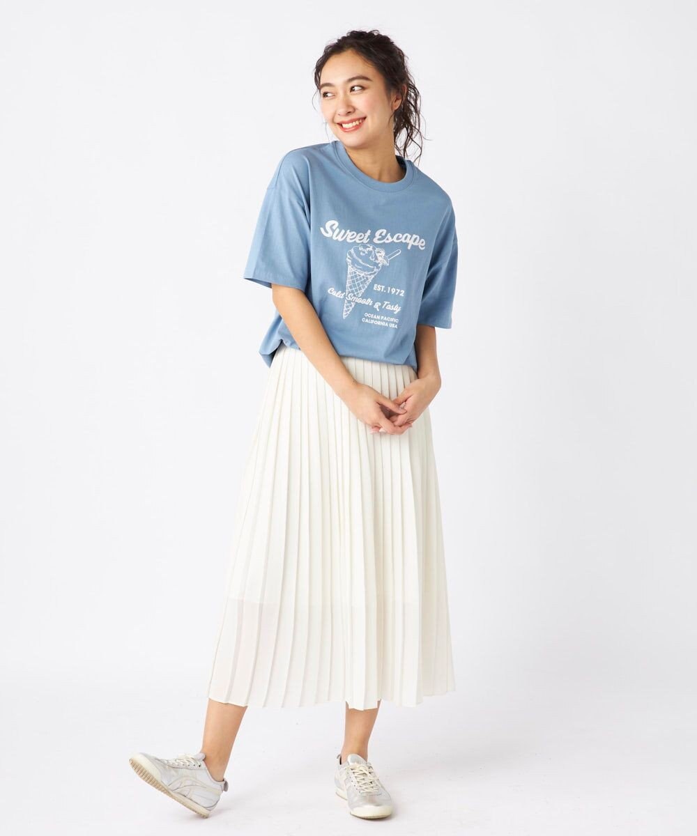 OP／FILA 【Ocean Pacific】アイスクリームプリント半袖Tシャツ 
