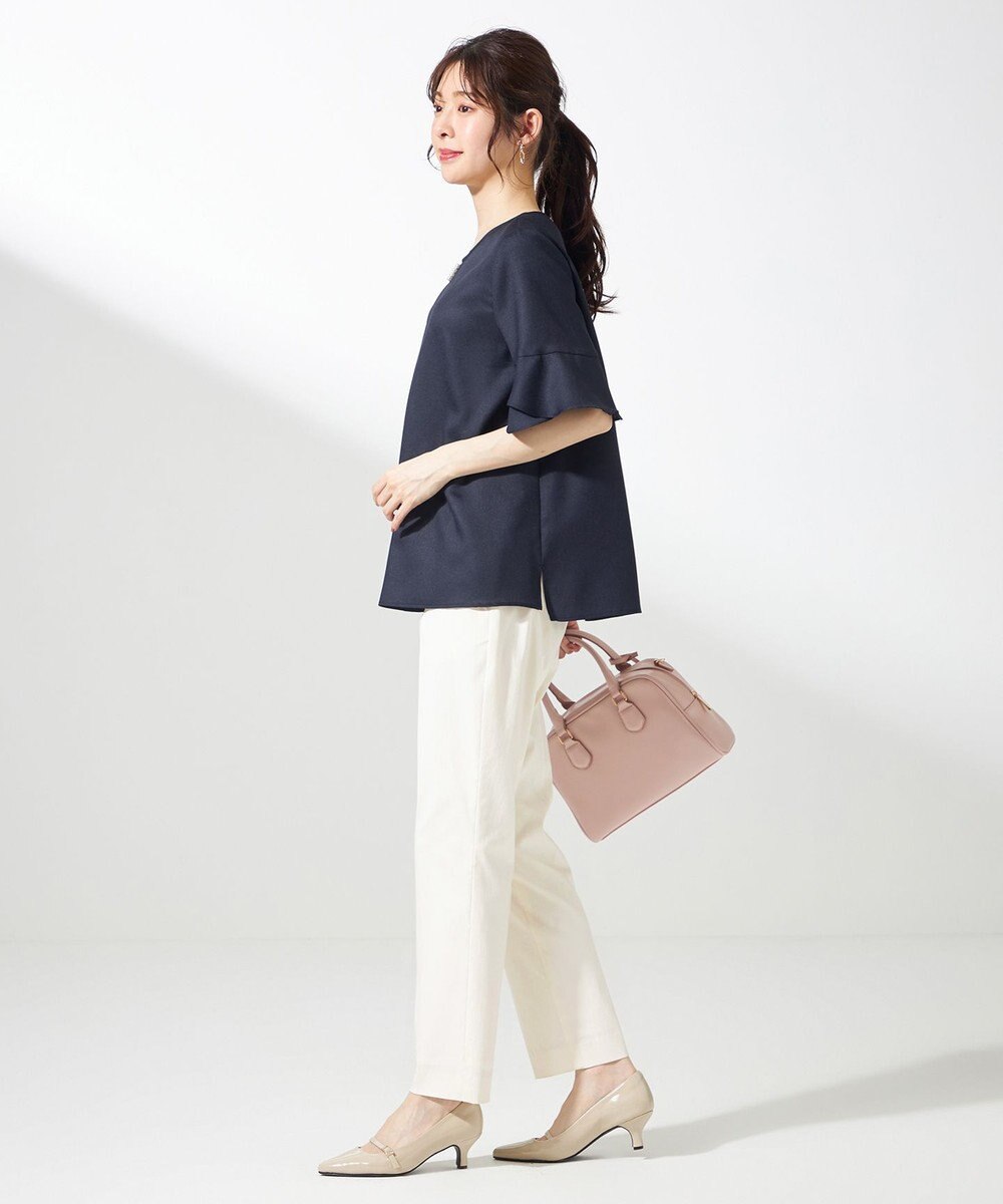 ANY SIS S 【接触冷感・UVカット・速乾】スムージーポリエステル フレアスリーブ ブラウス 