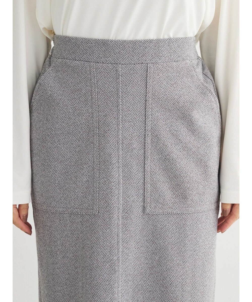 Green Parks 柄圧縮ポンチＩラインスカート 