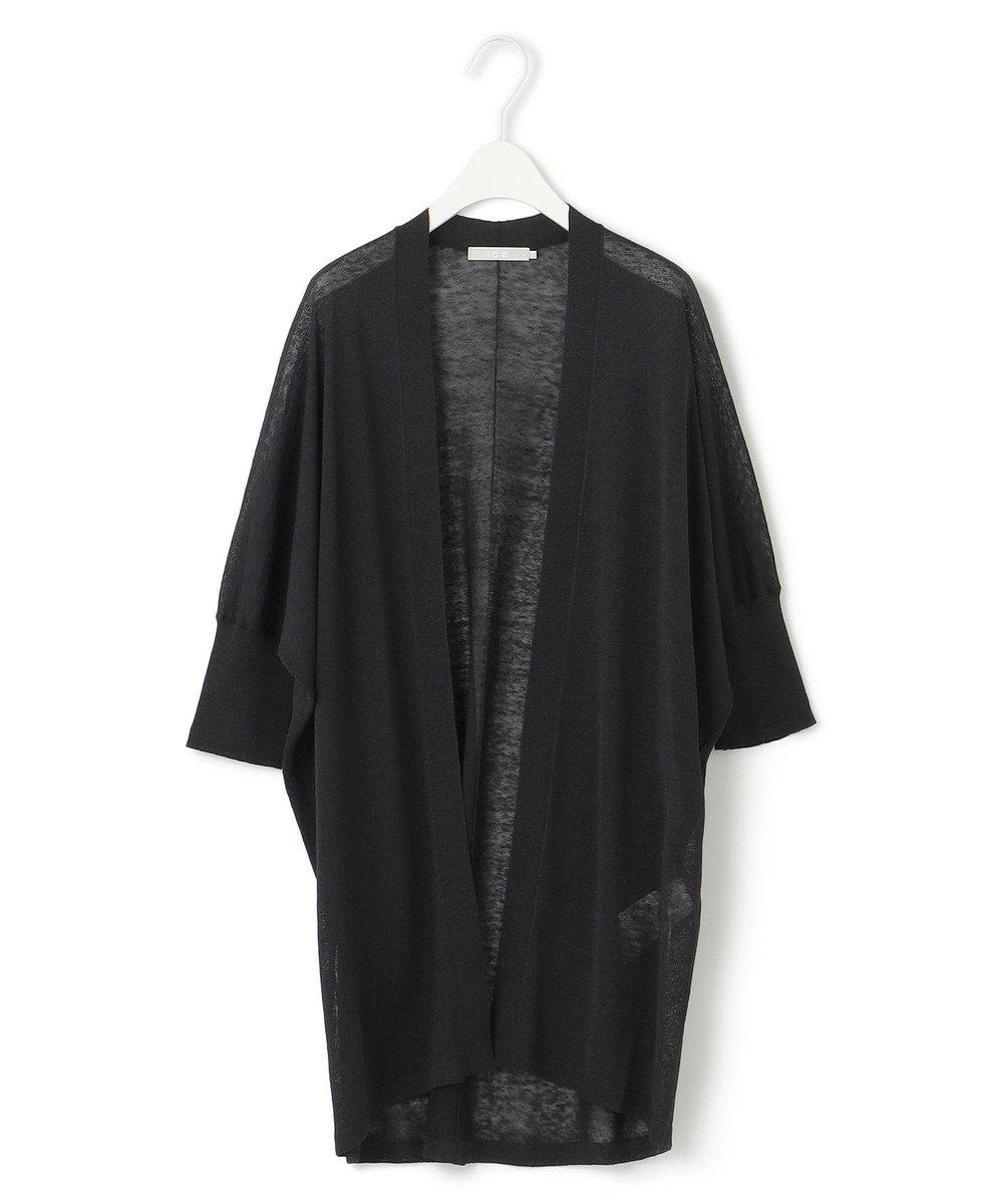 ICB 【洗える】 リネンポリエステルハイゲージ カーディガン 