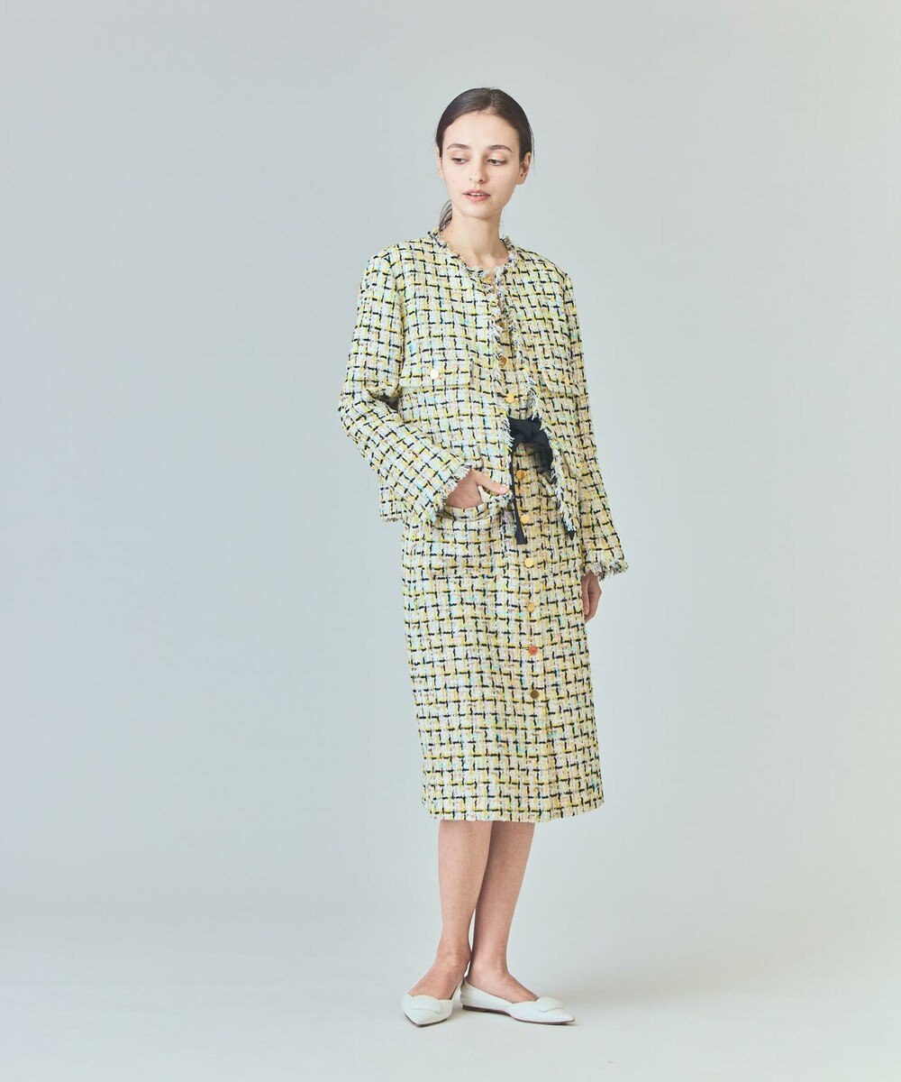 GRACE CONTINENTAL チュールヤーンツイードワンピース 