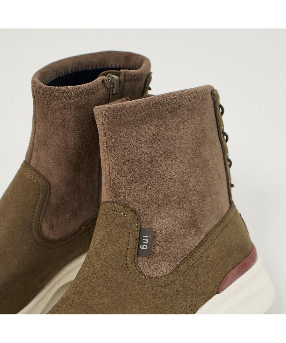 ing <ing>【レイン対応】厚底ストレッチブーツ 