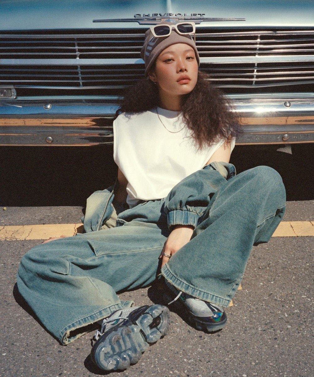 WEGO 【5色3サイズ展開/ユニセックス着用ITEM/洗える/綿100%】スリーブレスコットンT 