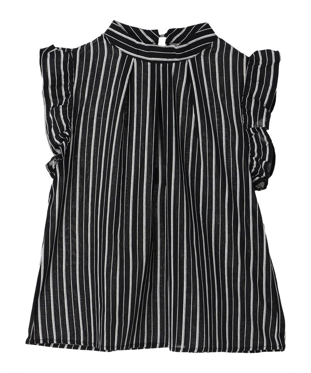 Green Parks ・ＥＬＥＮＣＡＲＥ　ＤＵＥ　ストライプフリルブラウス 