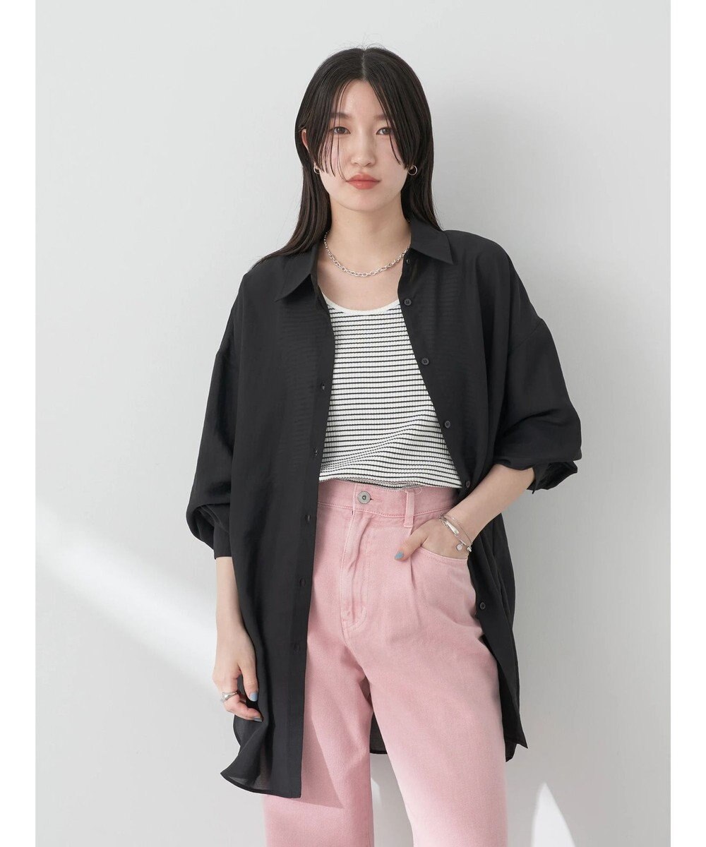 earth music&ecology シアーボーイズライクシャツ 